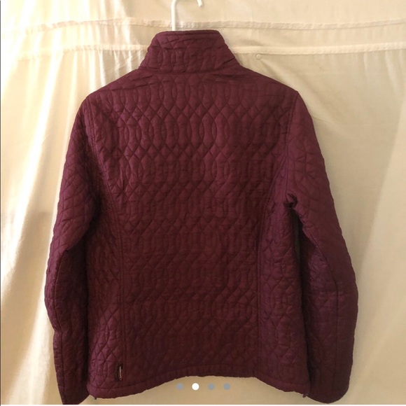 Quilted magenta Land’s End zip up jacket - Picture 2 of 4